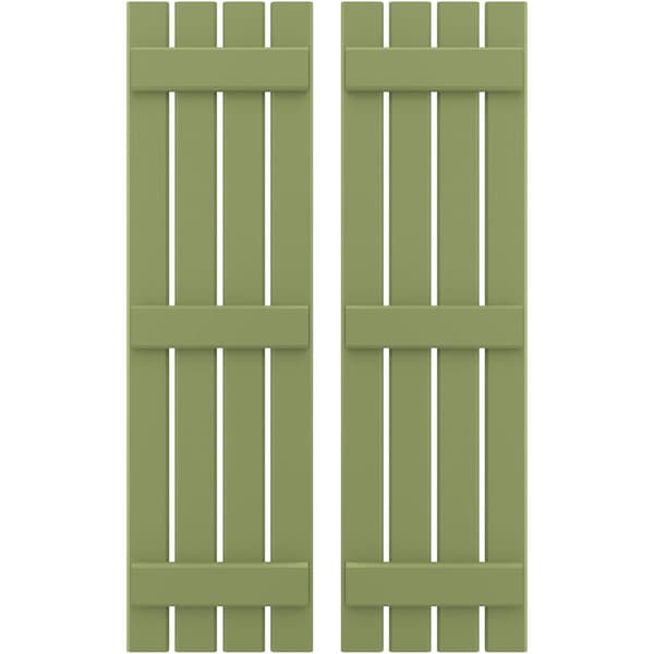 Ekena Millwork Americraft 4-Board, 3 Batten Exterior Real Wood Spaced Board-n-Batten Shutters, ARW401SB415X75MGH, PR ARW401SB415X75MGH - main